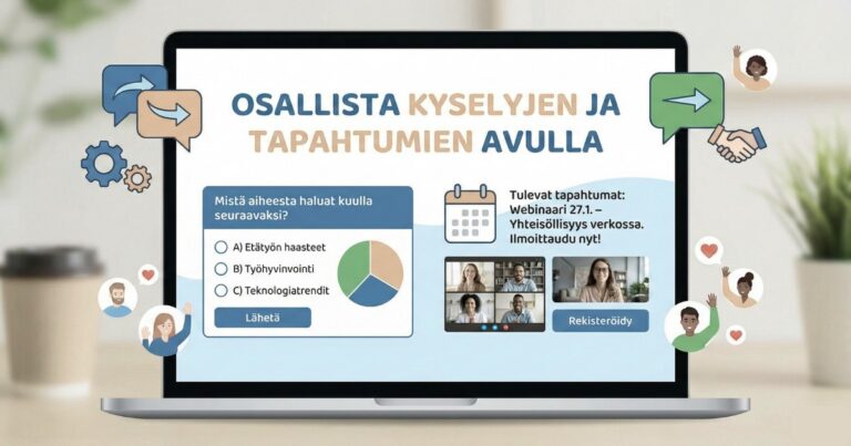 Osallista kyselyjen ja tapahtumien avulla