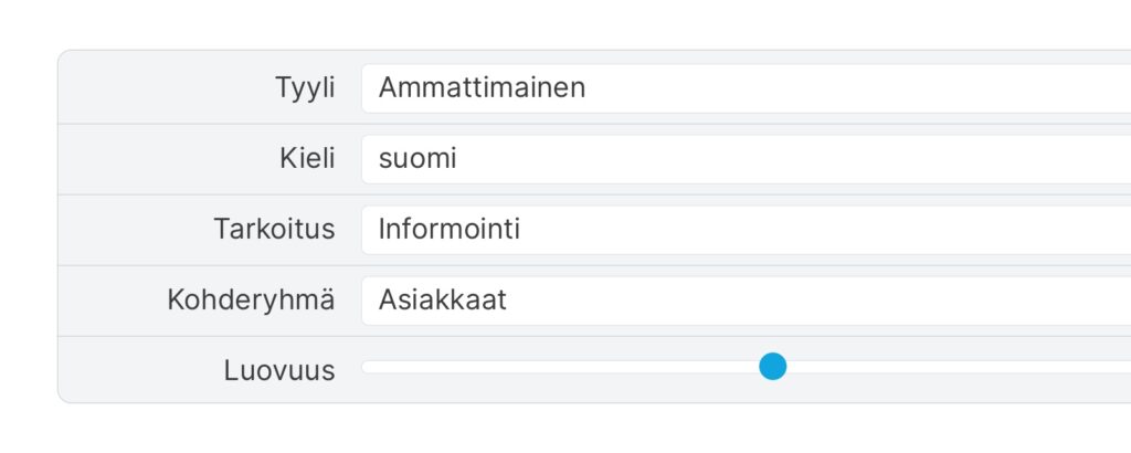 AI-Suunnitteluapuri