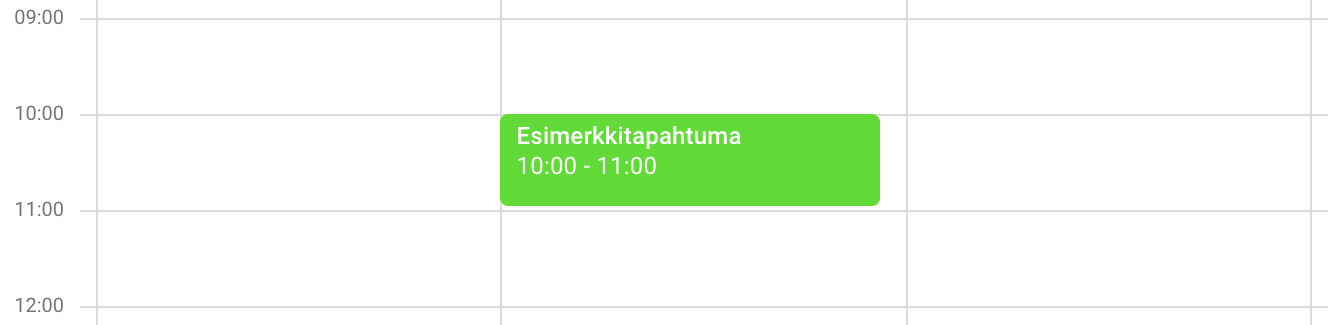 Google kalenteri - Kalenterimerkintä
