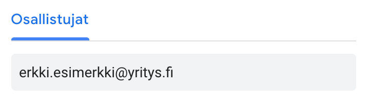 Google kalenteri - kutsuminen