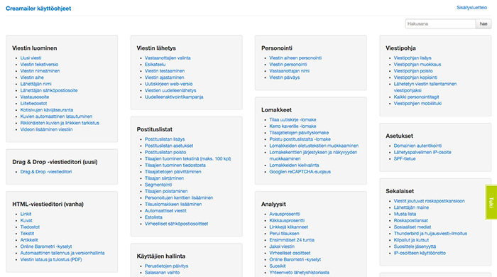 Katso Creamailerin uudet ohjeet!