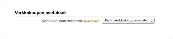 Google Analytics verkkokauppasivusto