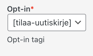 Opt-in -kenttä