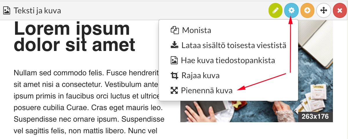 Kuvan koon muuttaminen